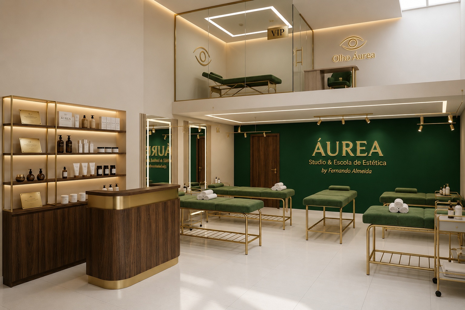 Recepção e showroom Áurea
